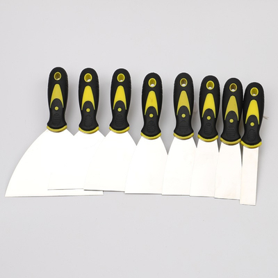 Two-color Handle Putty Knife 1 Inch 2 Inch 3 Inch 4 Inch 5inch 6inch Rubber Handle Putty Knife Stainless Steel Cleaning Blade