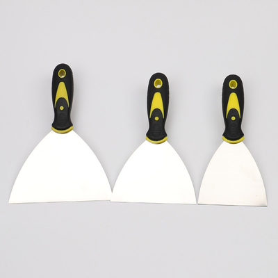 Two-color Handle Putty Knife 1 Inch 2 Inch 3 Inch 4 Inch 5inch 6inch Rubber Handle Putty Knife Stainless Steel Cleaning Blade